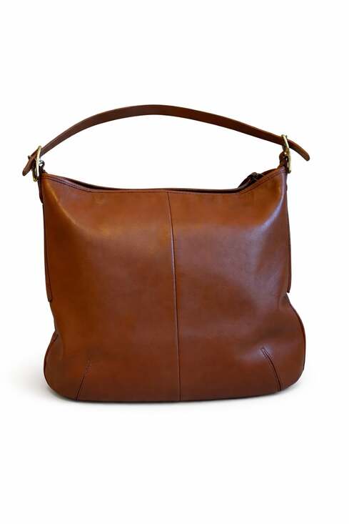 Vintage Coach 9210 Brown Glove Tanned Leather Hobo Shoulder Bag Made in USA - Picture 2 of 5